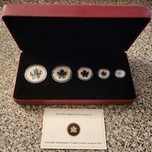 2013 RCM 25th Anniversary Silver Coin Maple Leaf Fractional Set